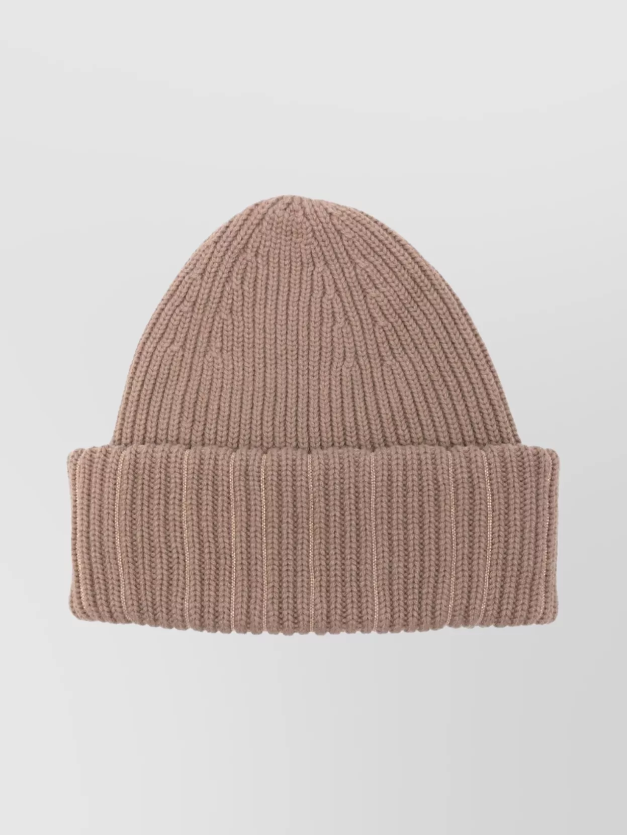 Fabiana Filippi Cozy Ribbed Knit Fold-over Cuff Hat