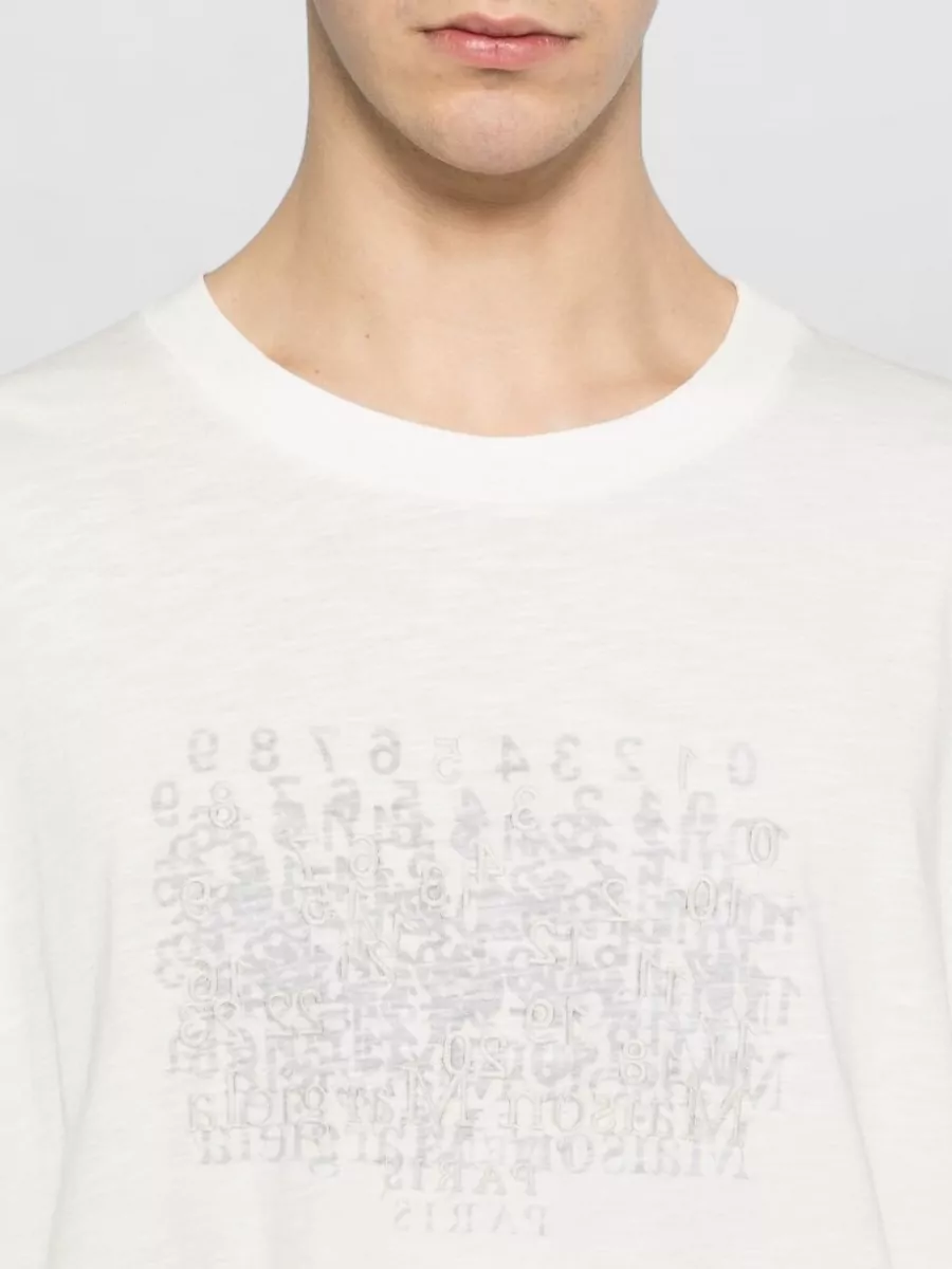 Maison Margiela Cotton Graphic Print Crew Neck T-Shirt