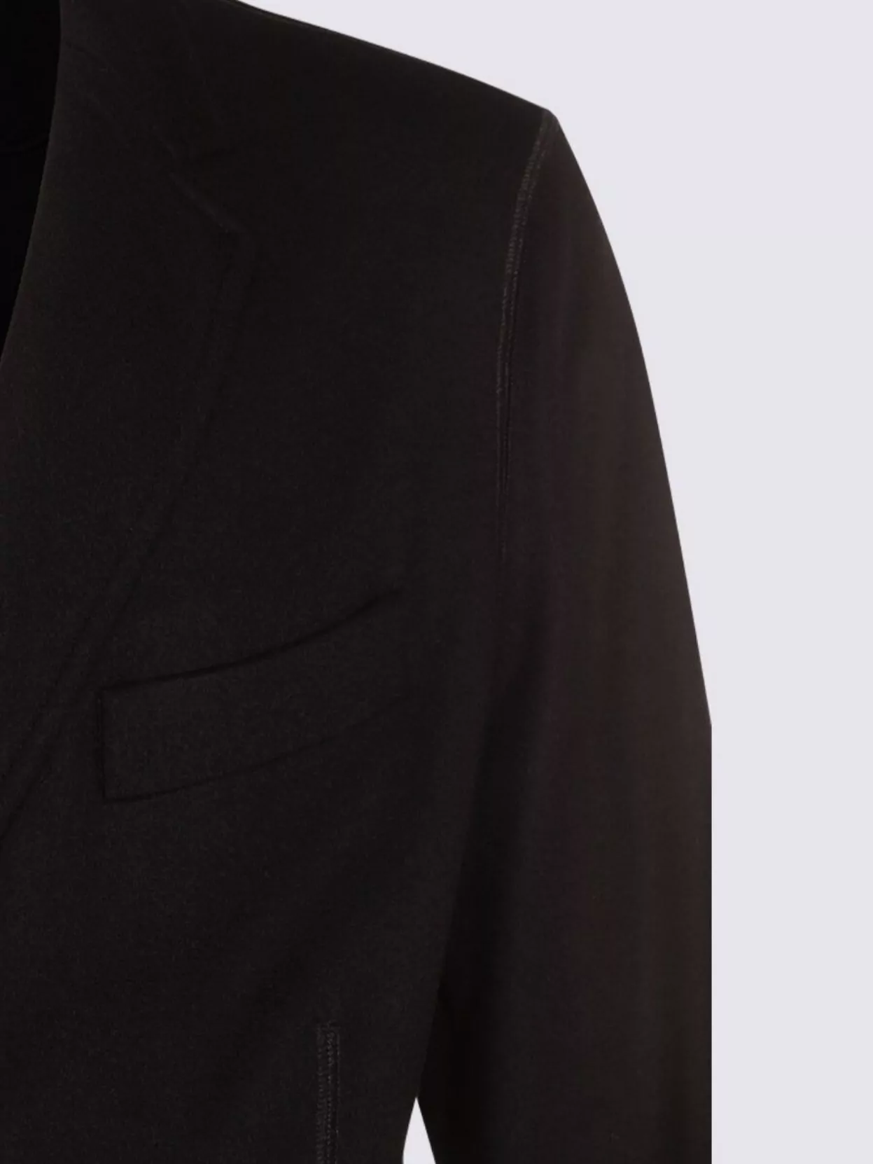 Giorgio Armani Official Store Icon Double-breasted Jacket In Fulled Cashmere Interlock In Black