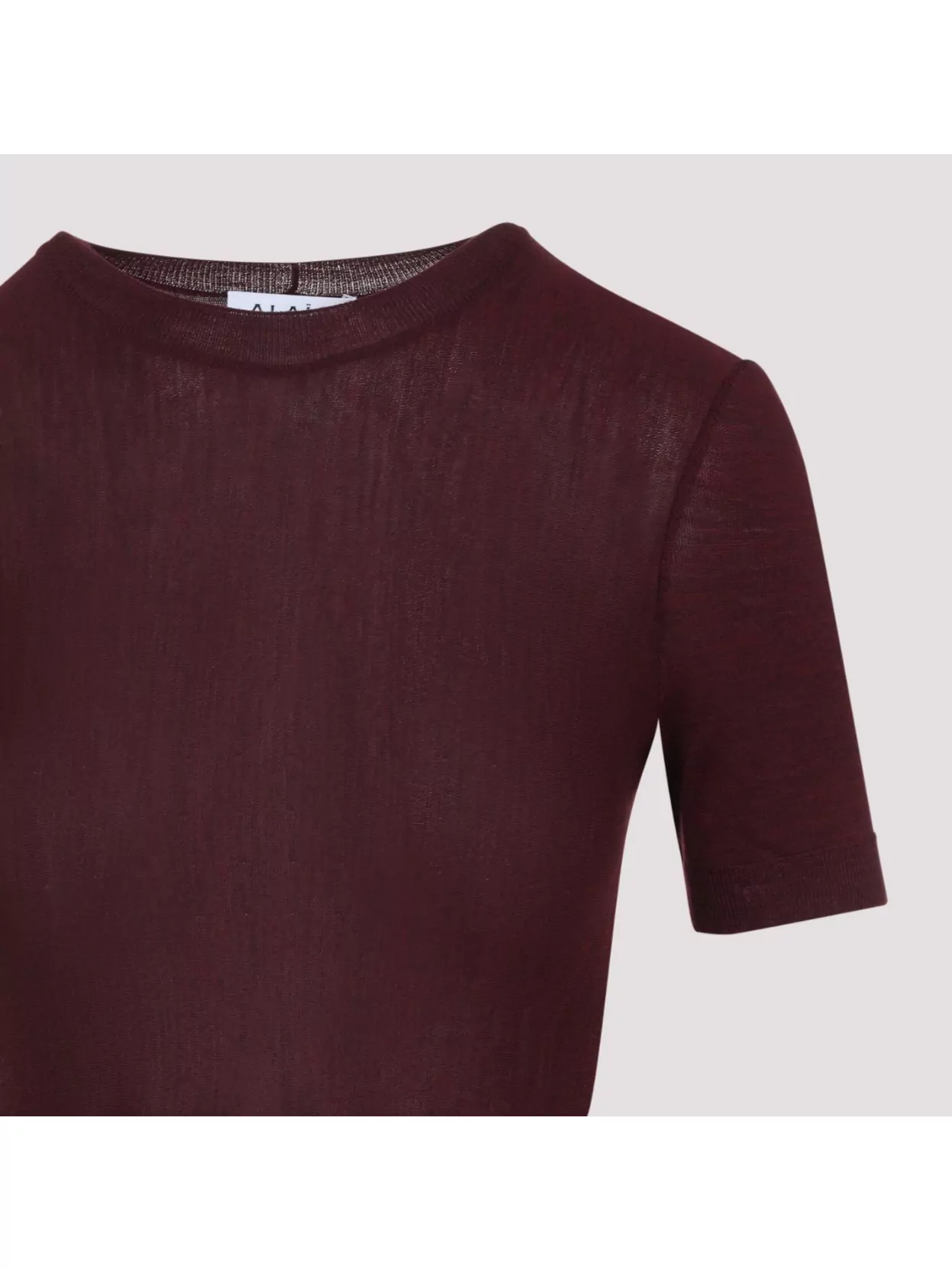 Alaïa Alaia Flared Dress With Short Sleeves In Burgundy