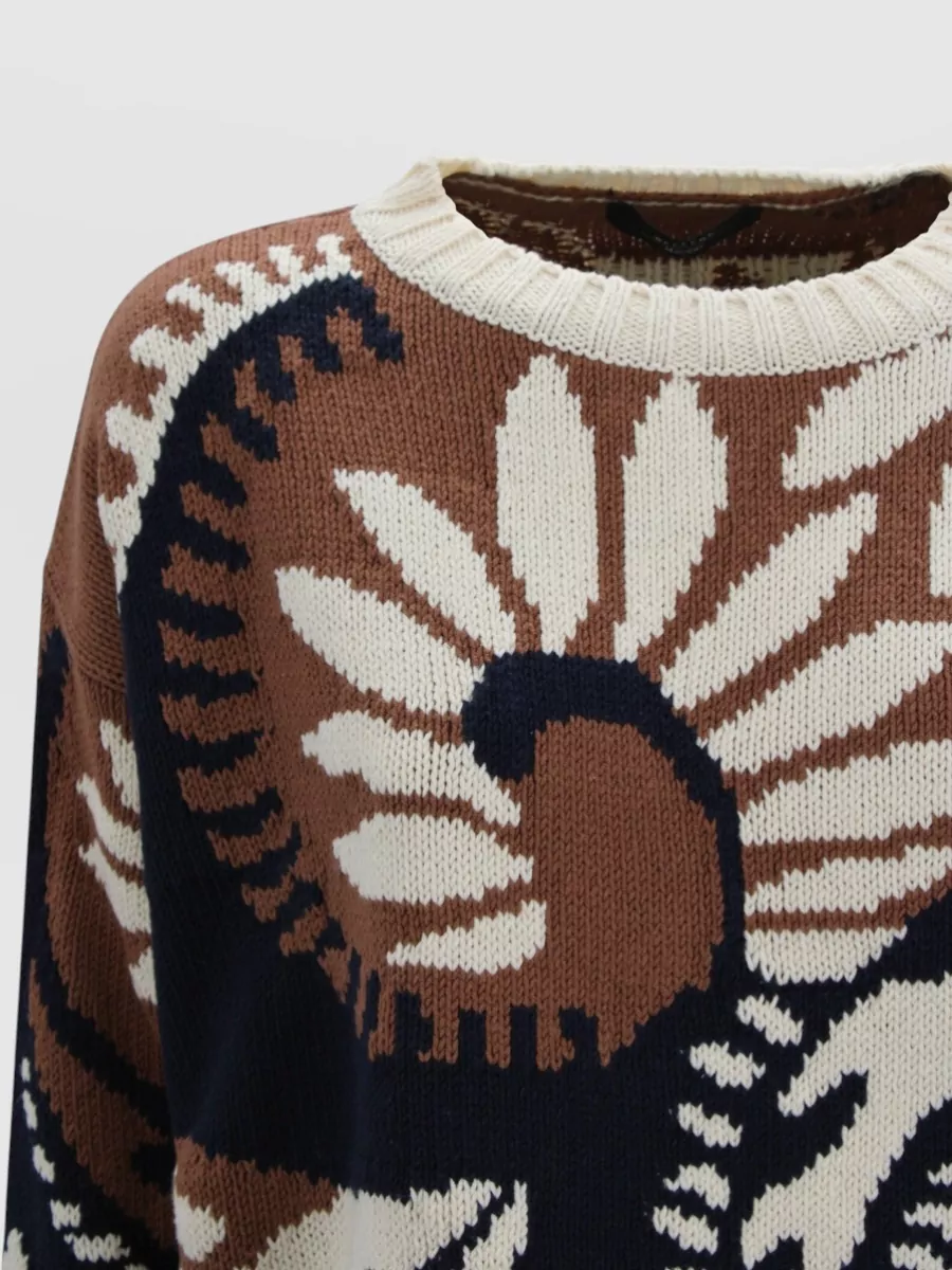 Weekend Max Mara Fine-Knit Oversized Long-Sleeve Sweatshirt