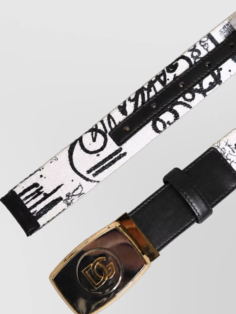 Dolce&Gabbana Graffiti Print Belt