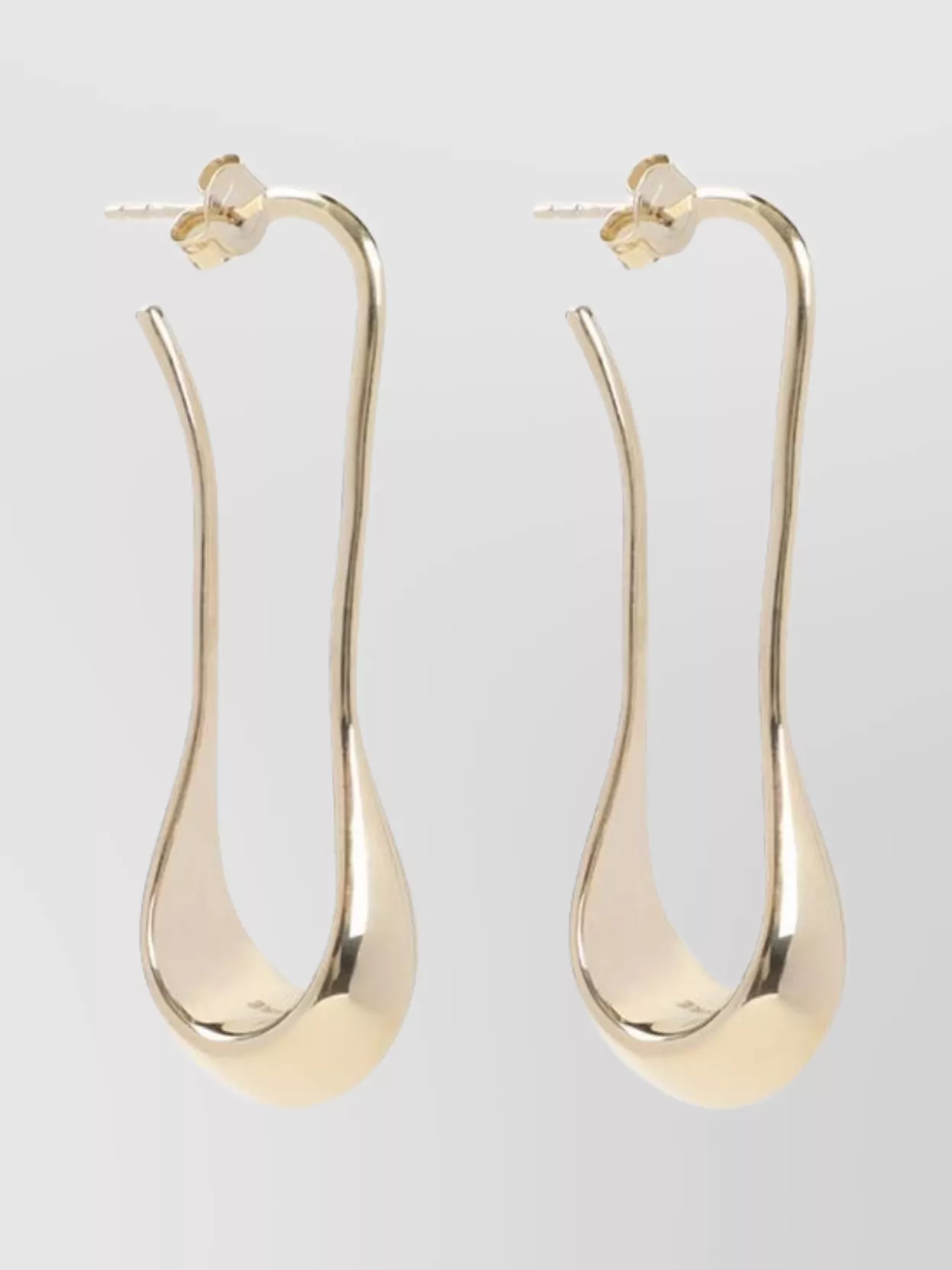 Lemaire Pale Gold Short Drop Earrings