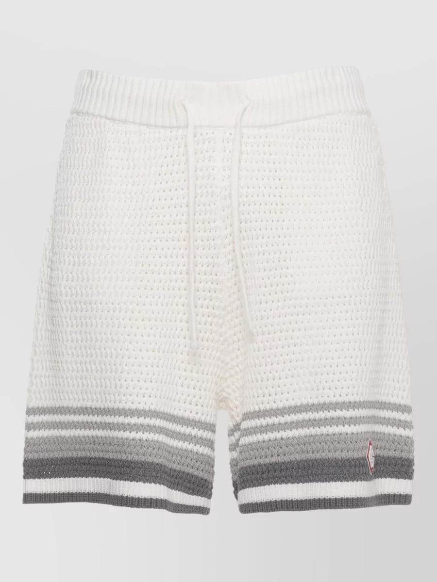 Casablanca Cotton crochet wide-leg bermuda shorts