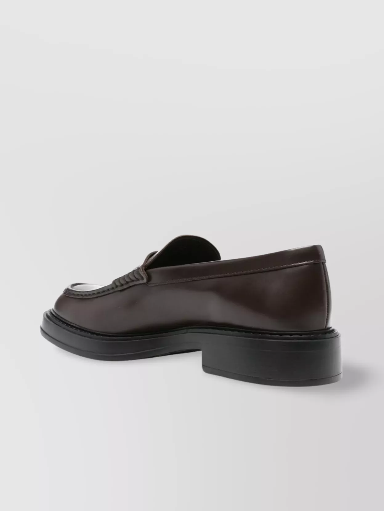 Tod's Round Toe Penny Strap Loafers In Calf Leather