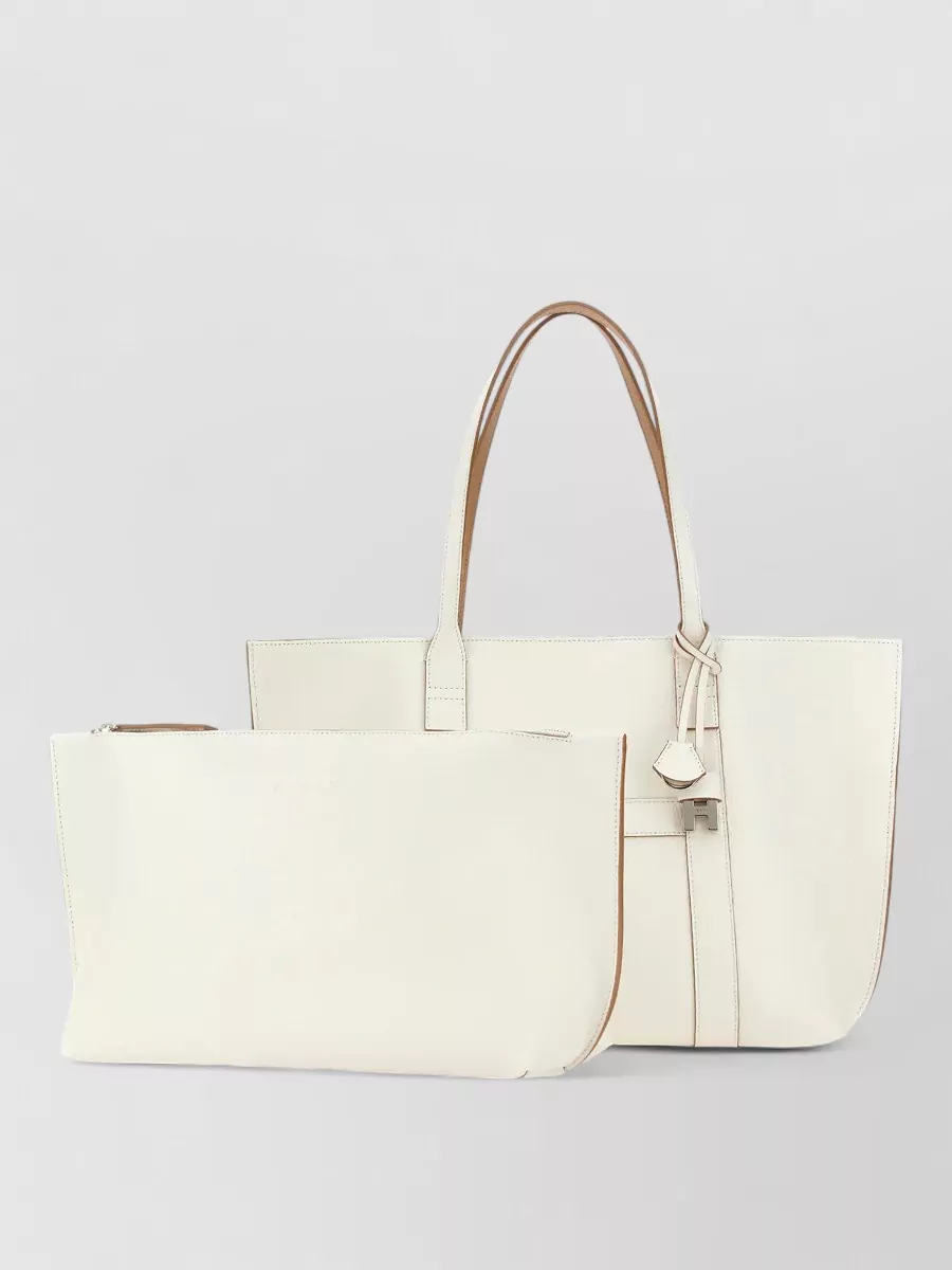 Hogan Shoulder Bag Contrast Trim Detachable Pouch