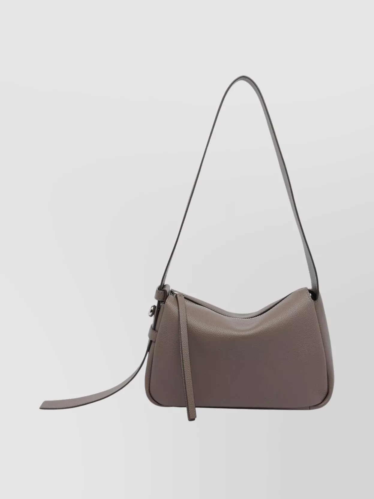 Tory Burch Romy Zip-fastening Leather Shoulder Bag In Neutral