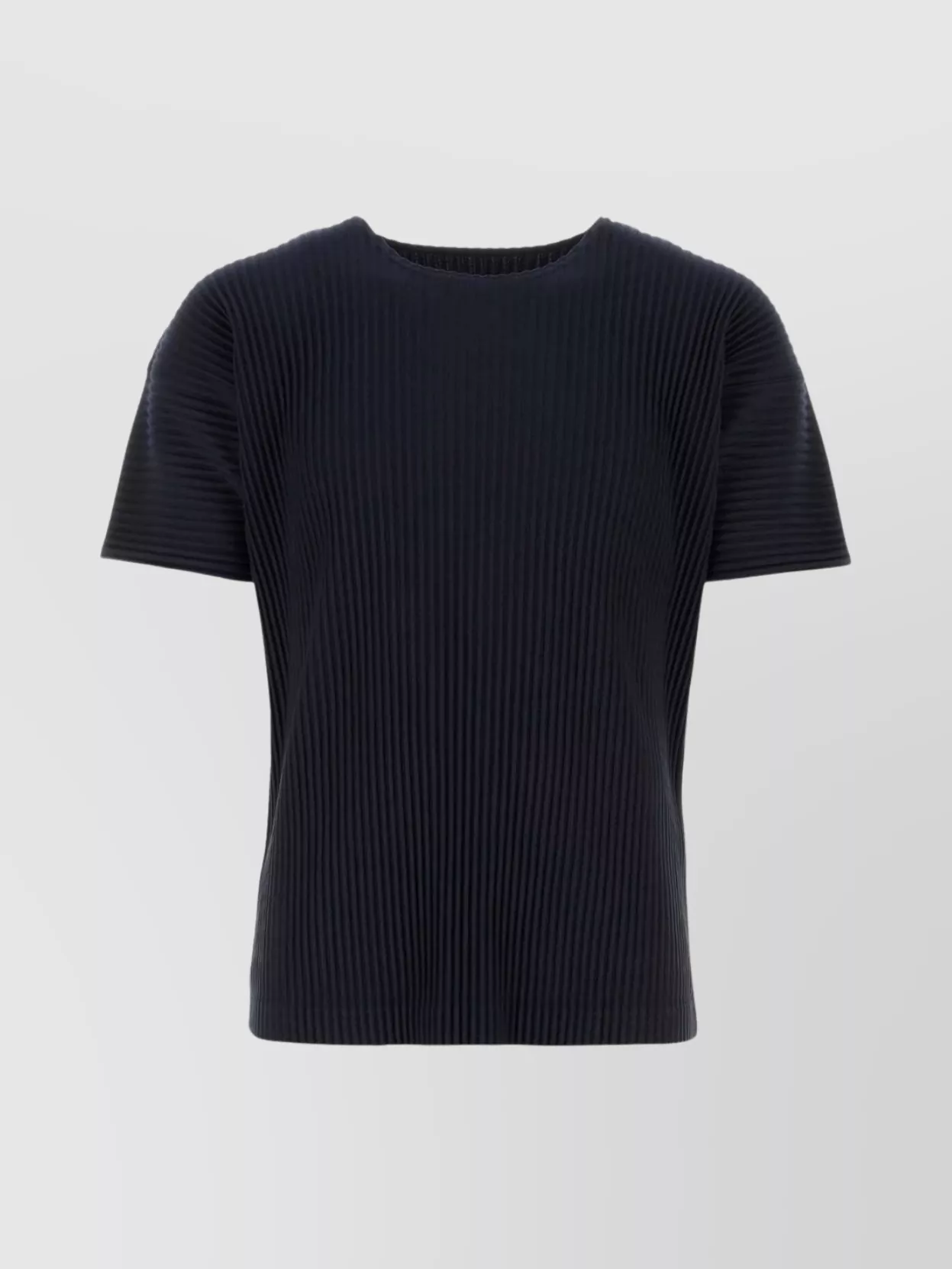 Homme Plisse Issey Miyake Ribbed Texture Round Neck Short Sleeves