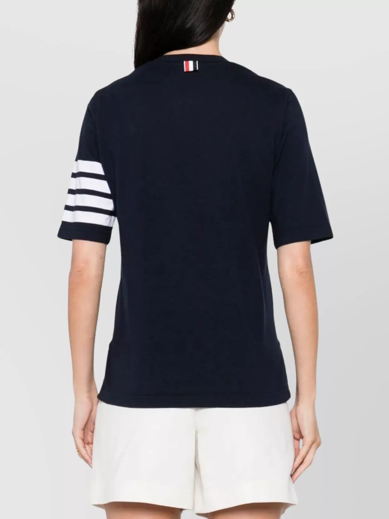 Thom Browne Striped Short-Sleeve Cotton T-Shirt
