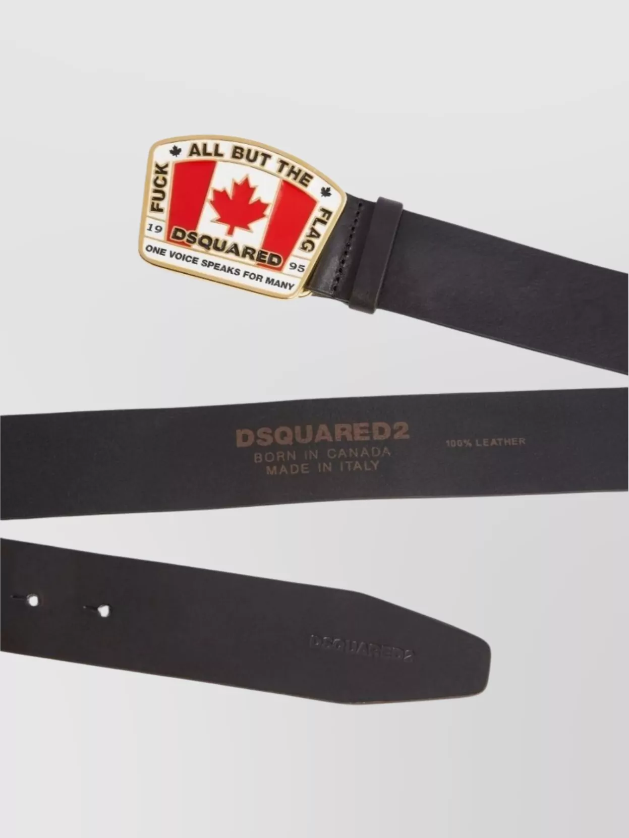 Dsquared2 Leaf Detail Buckle Adjustable Fit Belts In Black