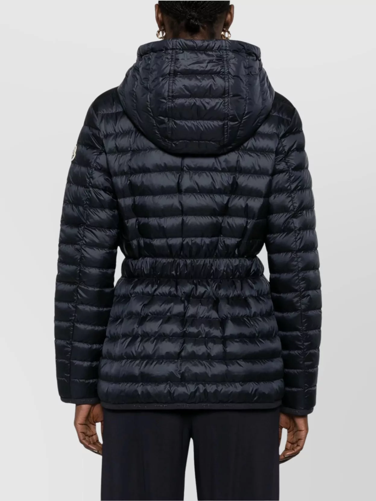 Moncler Belted Quilted Down Jacket With Detachable Hood
