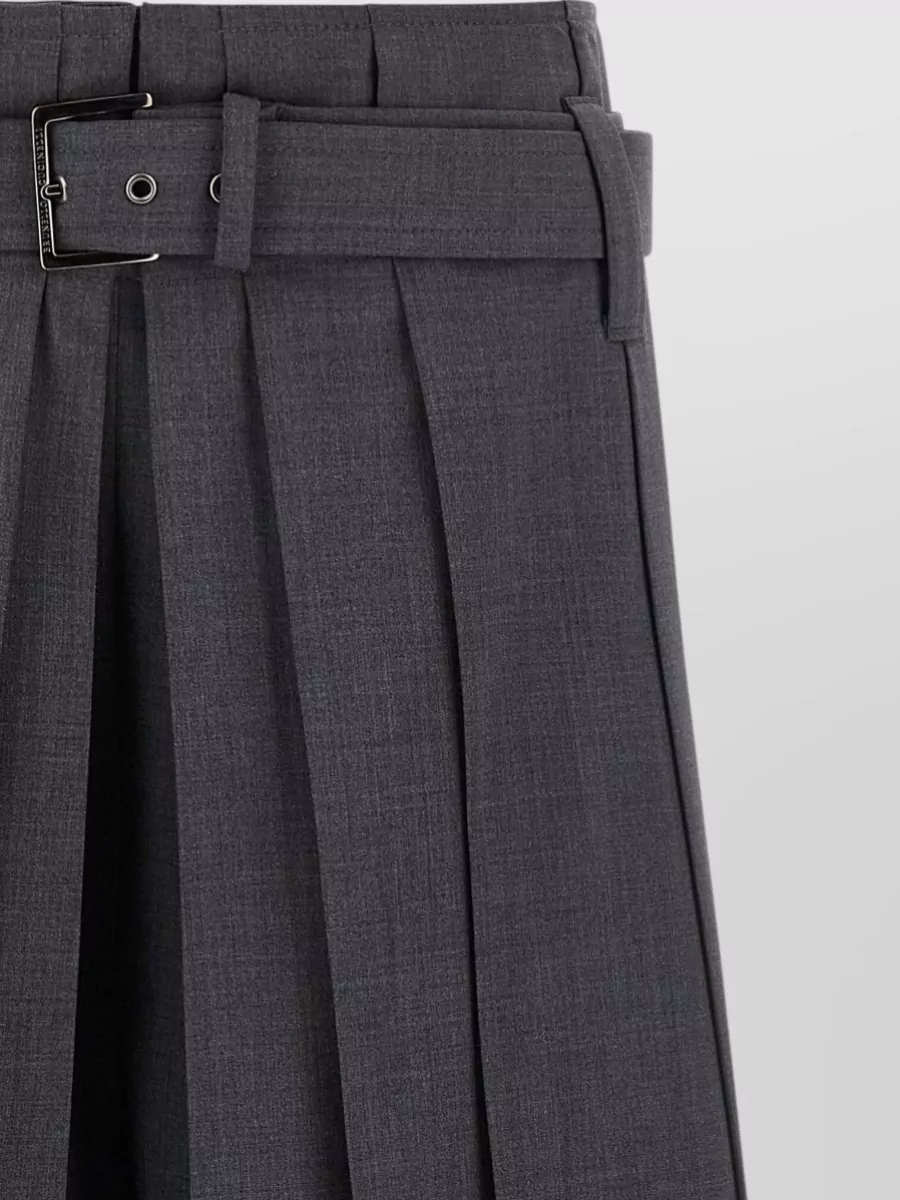 Brunello Cucinelli High-Rise Pleated Wide-Leg Bermuda Shorts