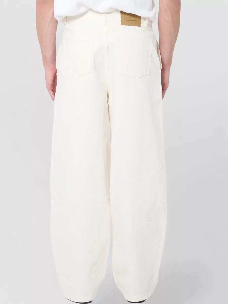 Ami Paris Denim Mid-Rise Wide-Leg Balloon Jeans