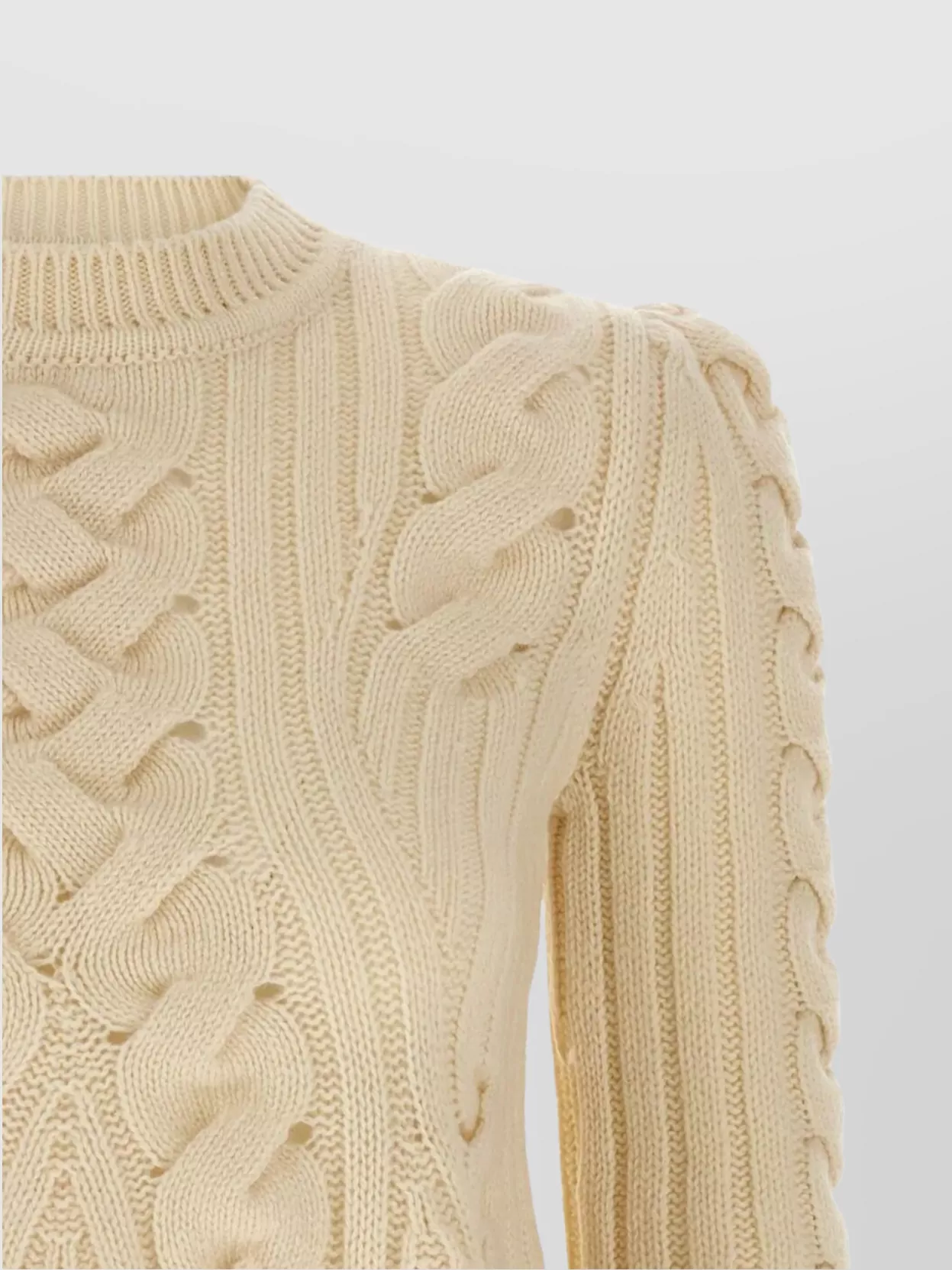 Alexander Mcqueen Cashmere And Wool Cable Knit Sweater