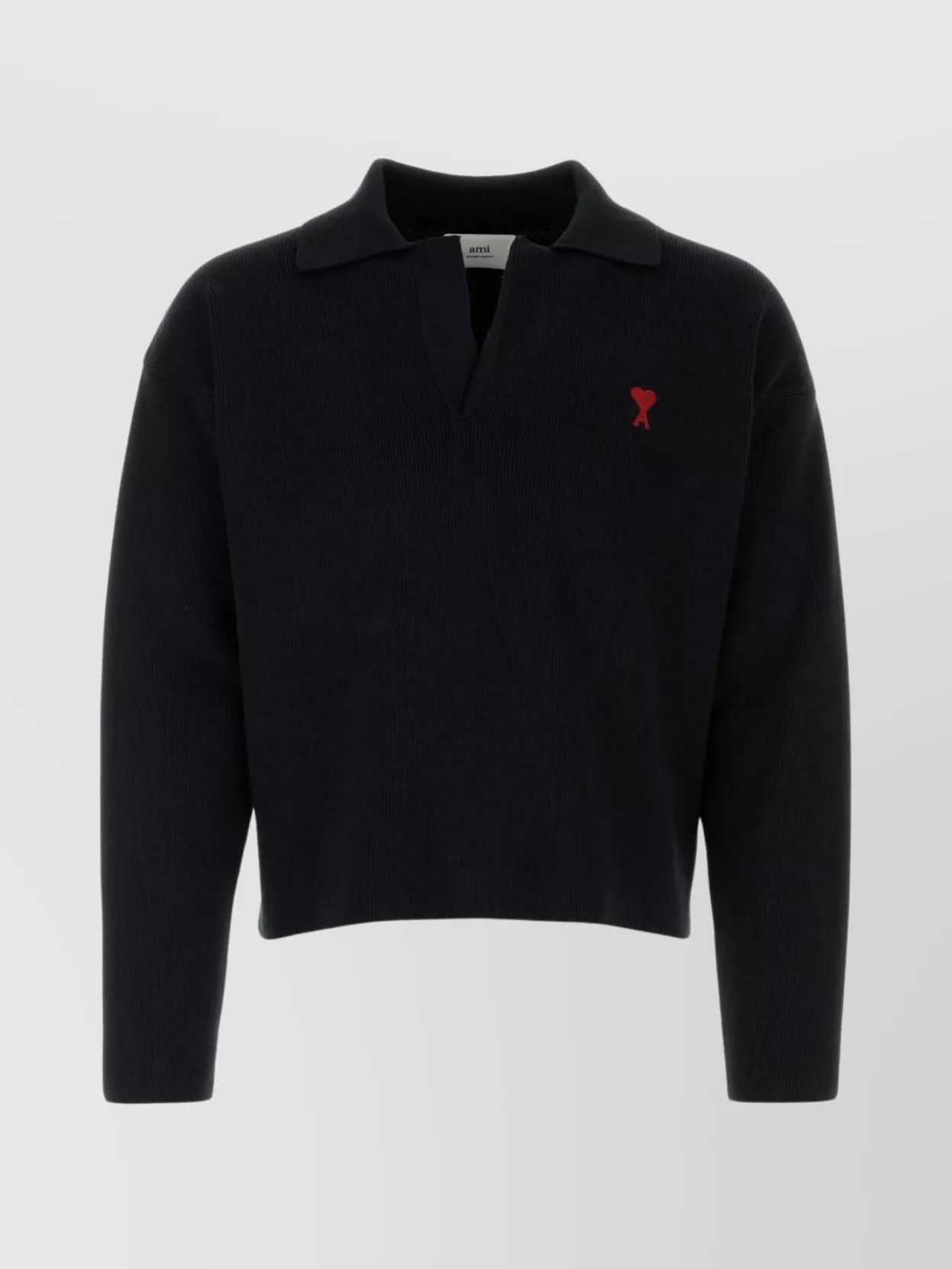 Shop Ami Alexandre Mattiussi Cropped Wool Blend Sweater