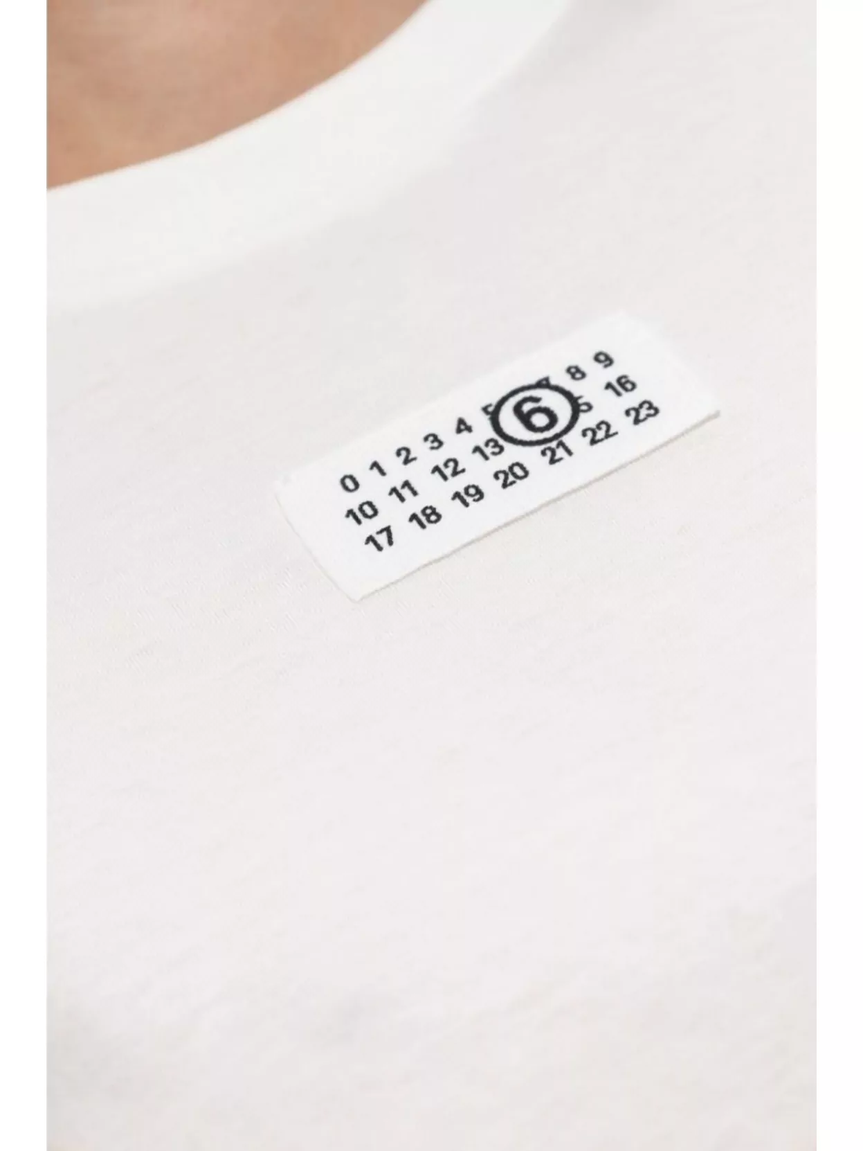 Mm6 Maison Margiela Cotton Crew Neck T-Shirt With Signature Motif