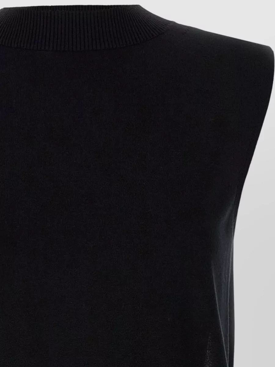 Sacai Cotton Asymmetric Patchwork Mini Dress