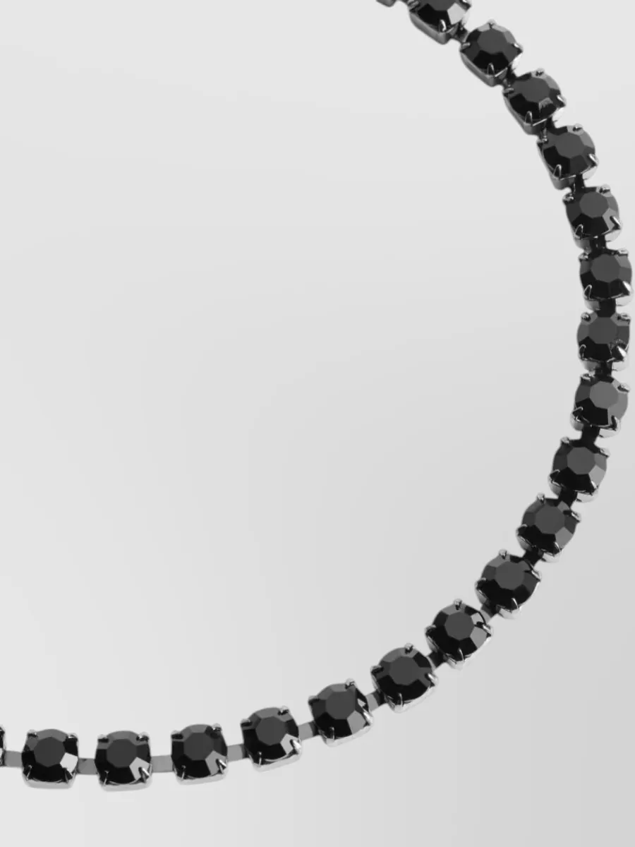 Dsquared2 Metal Finish Necklace Stones Adjustable Chain