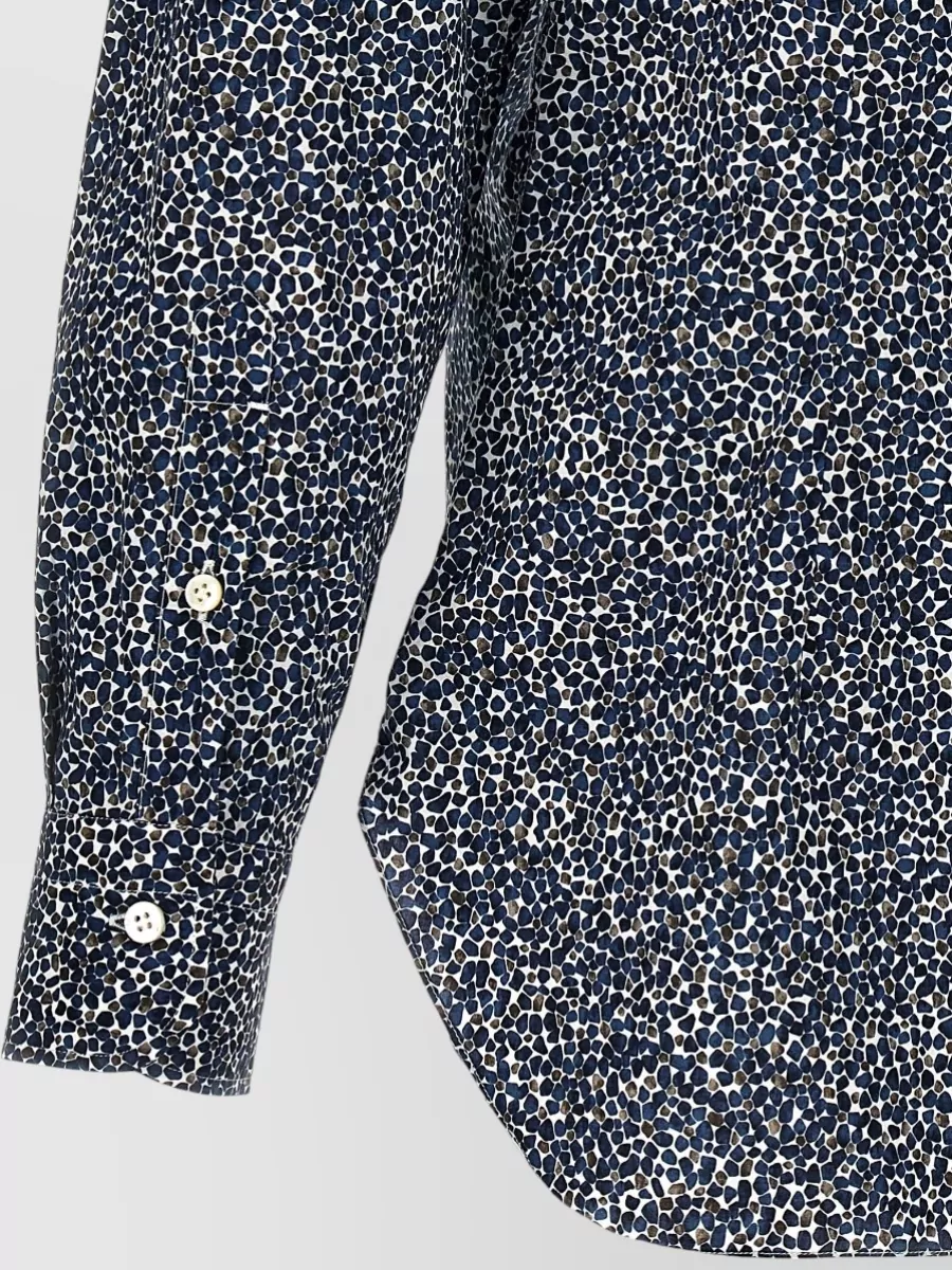 Barba Printed Cotton Long-Sleeve Shirt