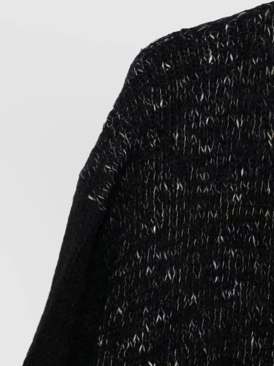 Alysi Mohair Wool Cotton V-Neck Cardigan
