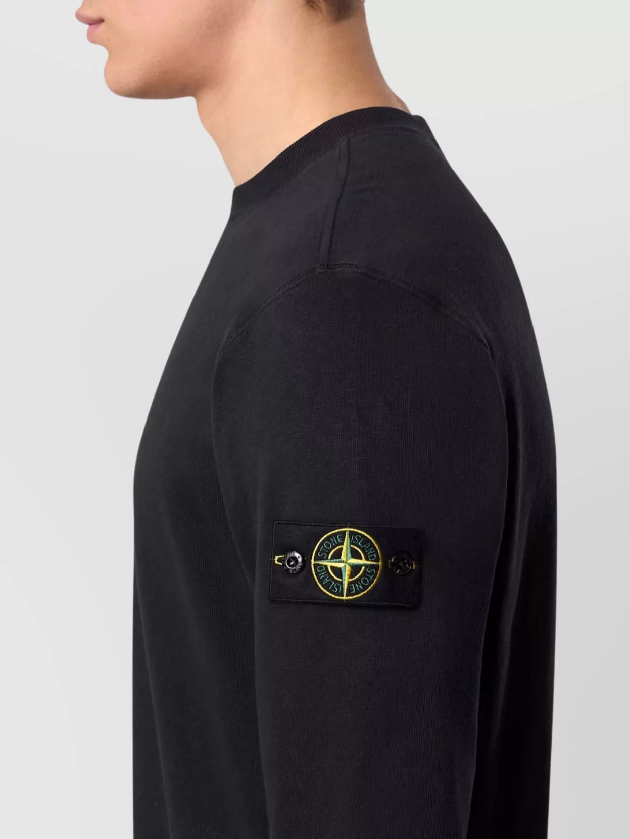 Stone Island Crew Neck Badge Sweatshirt