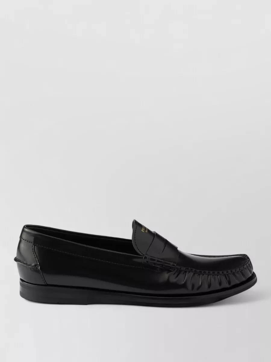 Prada leather loafers