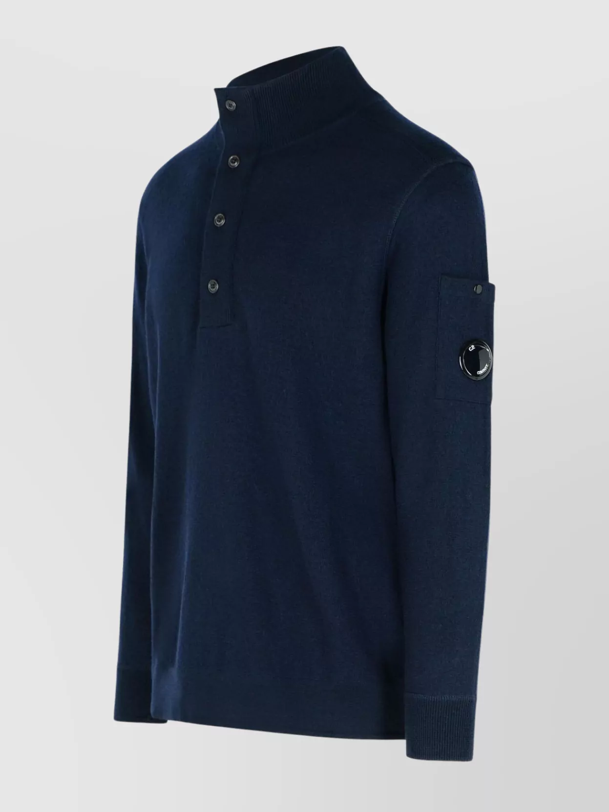 C.p. Company Grs Wool Blend Sweater With Arm Pocket