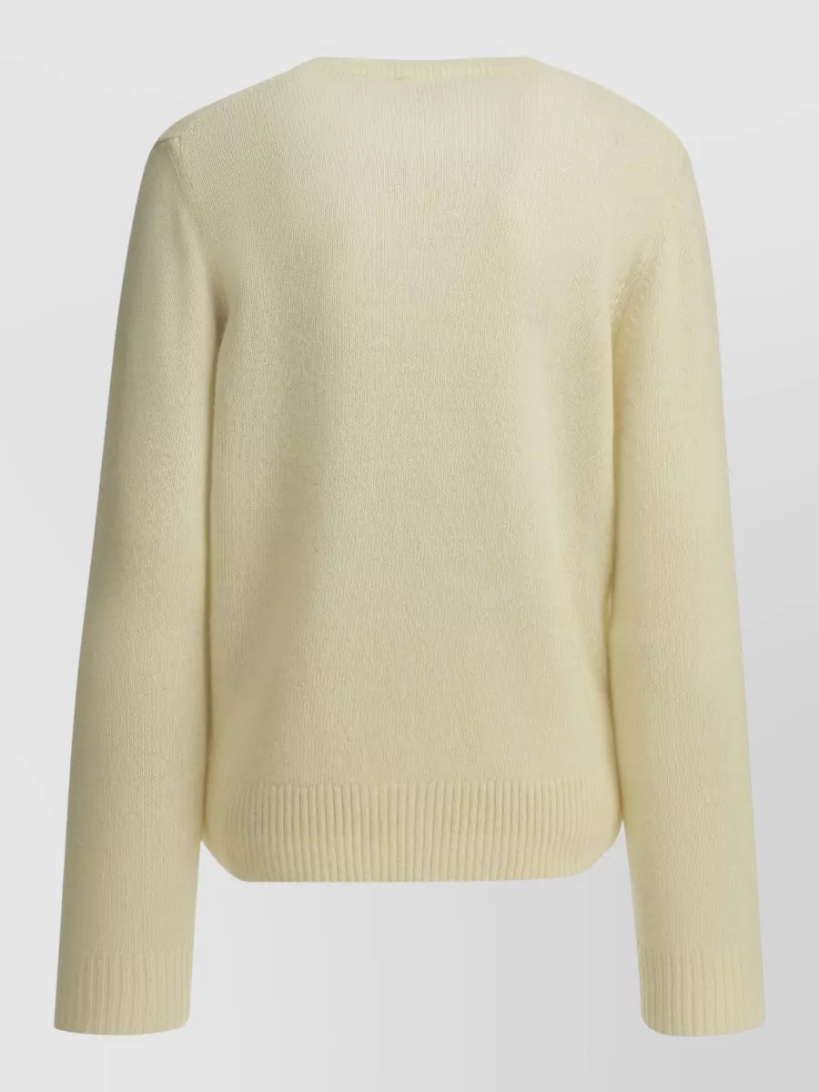 Ganni Wool Blend Intarsia Crewneck Sweater