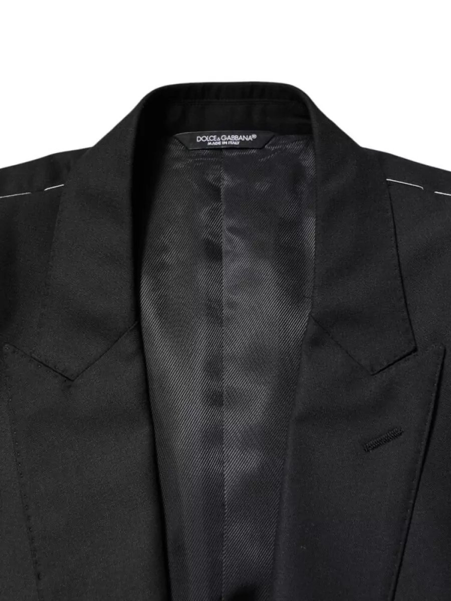 Dolce&Gabbana Wool Silk Slim-Fit Single-Breasted Suit Jacket