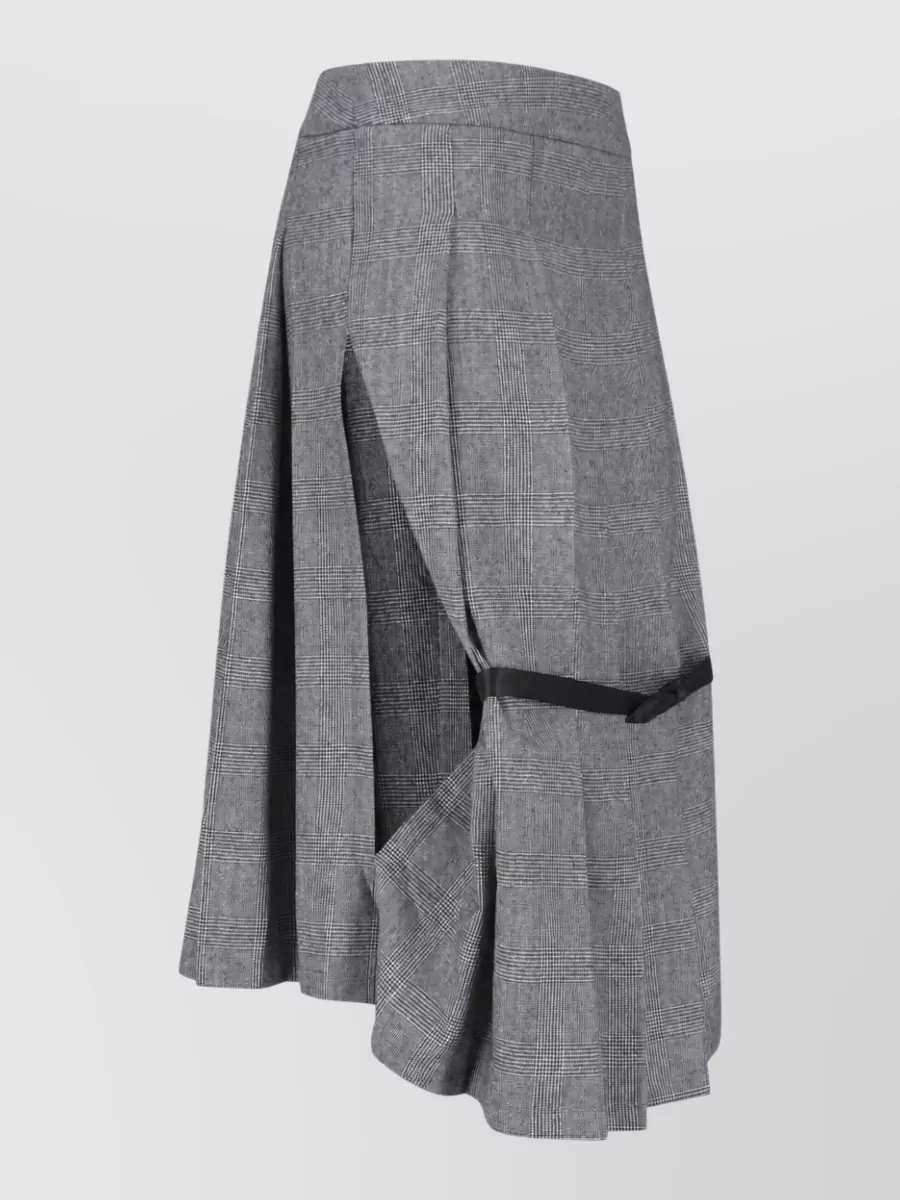 Vaquera Wool Midi Pleated Skirt