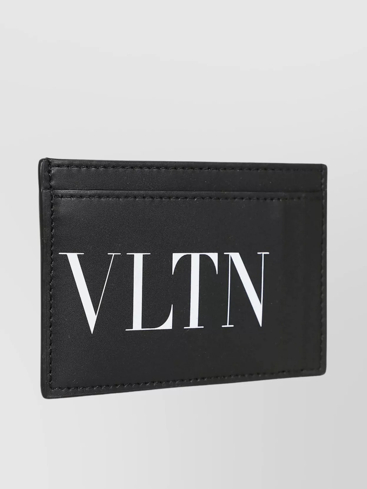 Shop Valentino Compact Card Case Vltn In Black