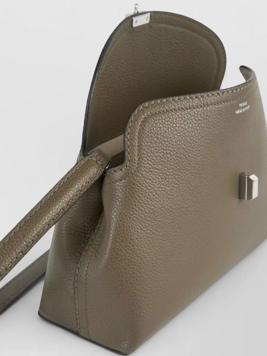 Totême T Lock Leather Clutch Bag Shoulder Strap