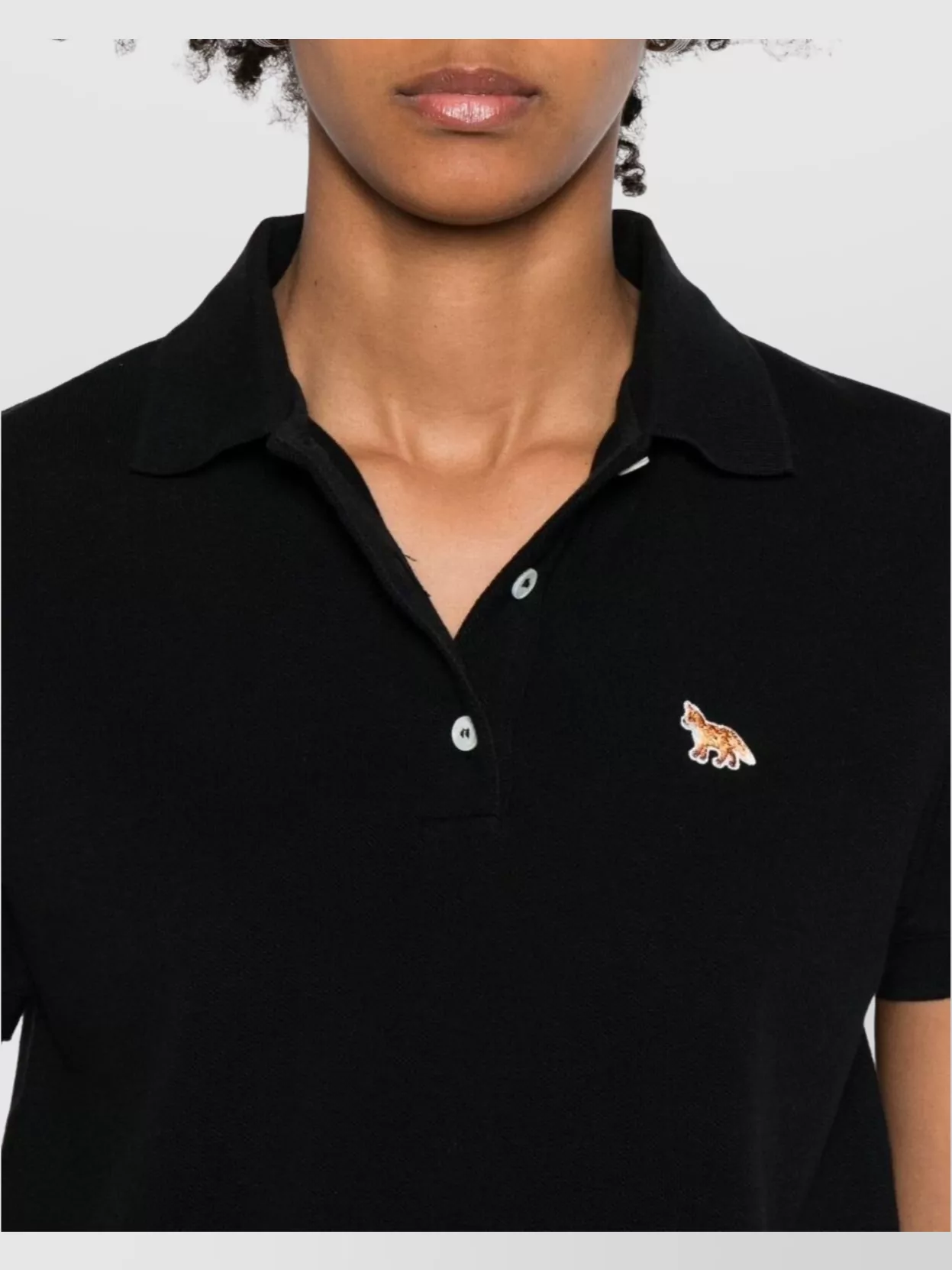 Maison Kitsuné Cotton Polo Shirt Featuring Fox Embroidery