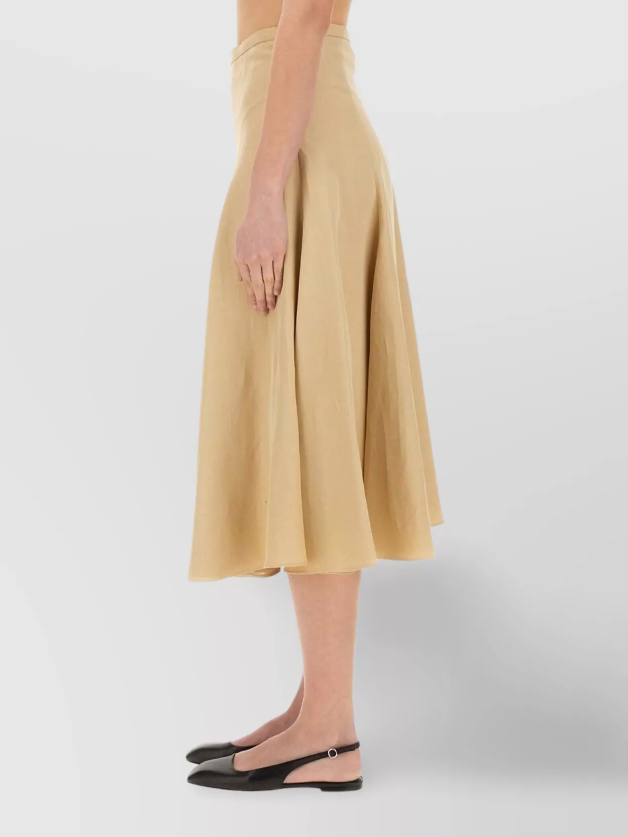 Shop Fabiana Filippi Linen And Viscose Skirt
