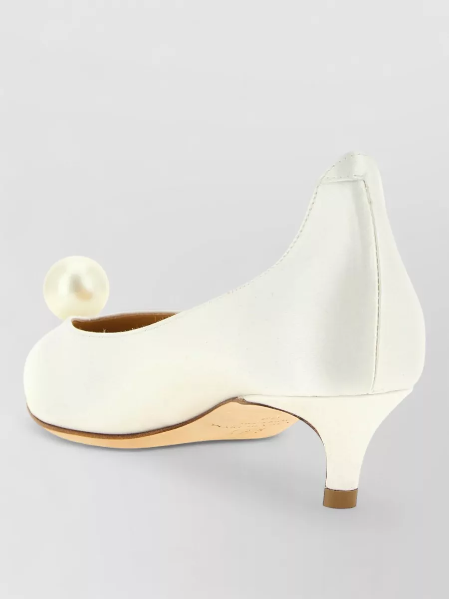 Magda Butrym Satin Pearl-Embellished Pumps