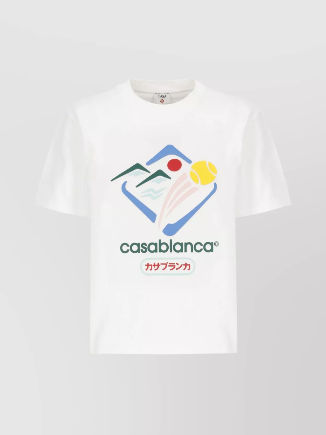 Casablanca Mountain Sports Crewneck Graphic Print T-shirt In White