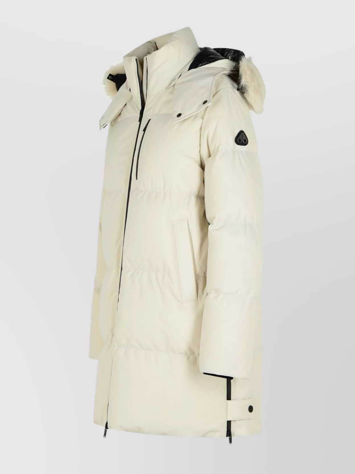 Moose Knuckles Hooded Long Quilted Down Jacket