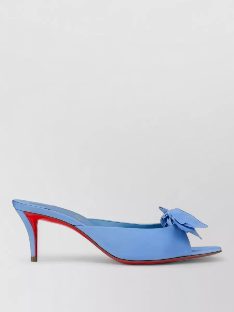 Christian Louboutin Silk Pointed-Toe Mules