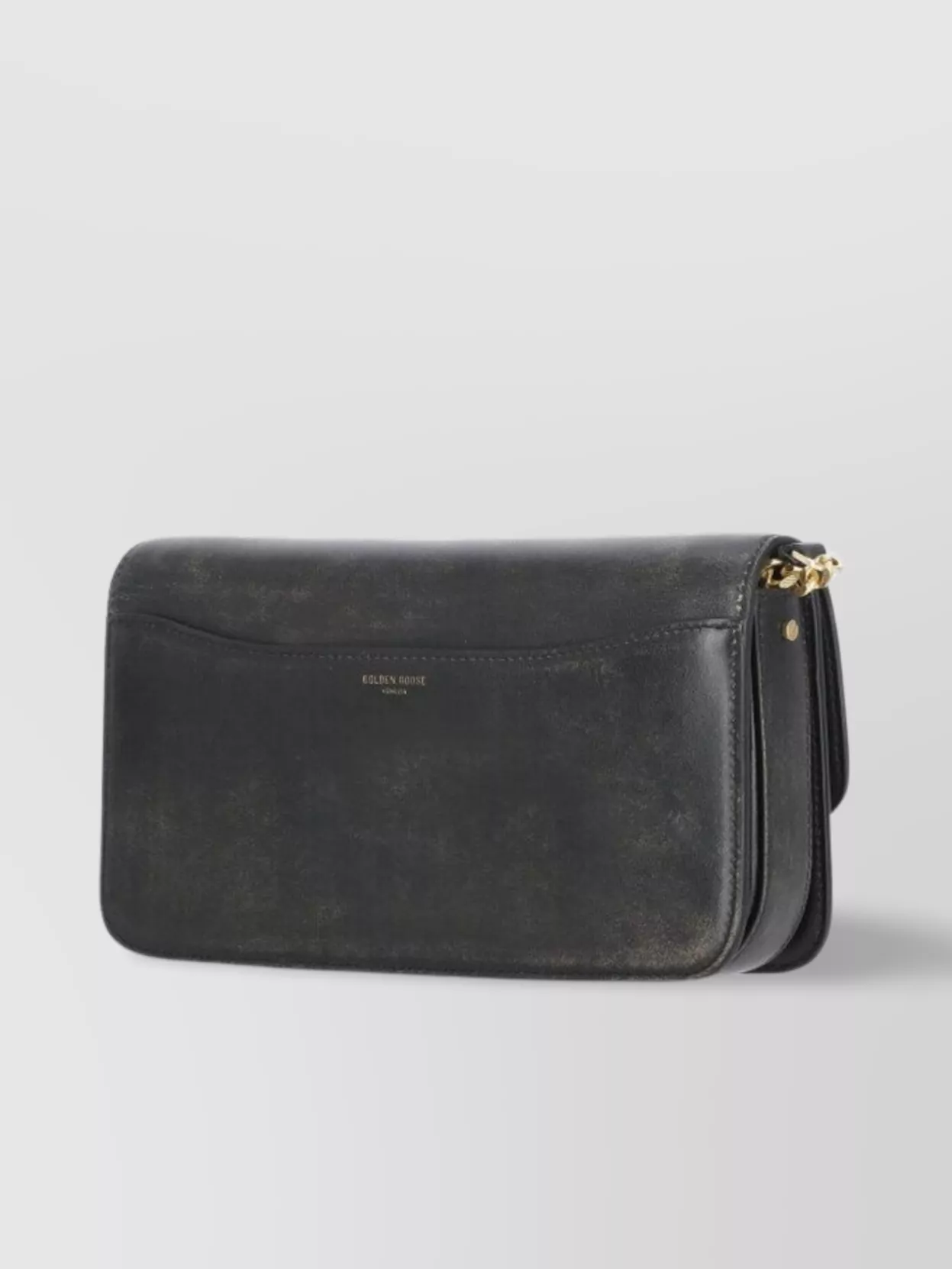 Golden Goose Rectangular Leather Chain Shoulder Bag