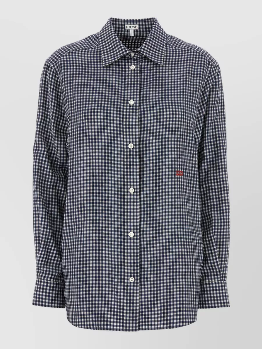 Loewe silk embroidered twill shirt