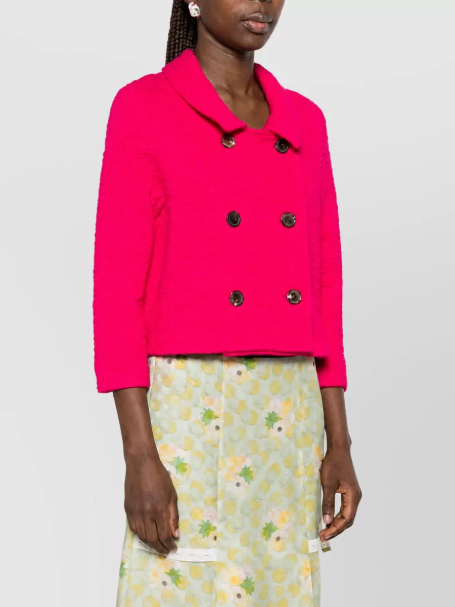 Dries Van Noten Cropped Double Breasted Jacket
