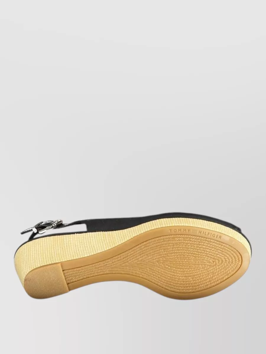 Tommy Hilfiger Leather Slingback Wedge Sandals