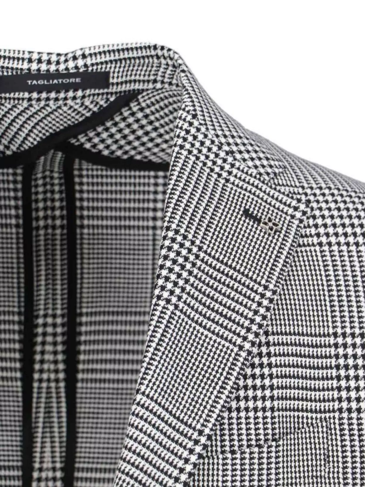 Tagliatore Check Pattern Blazer Notch Lapel