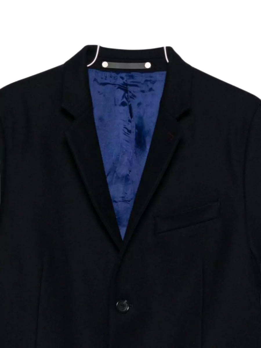 Paul Smith Long Sleeve Coat With Notch Lapel And Pockets