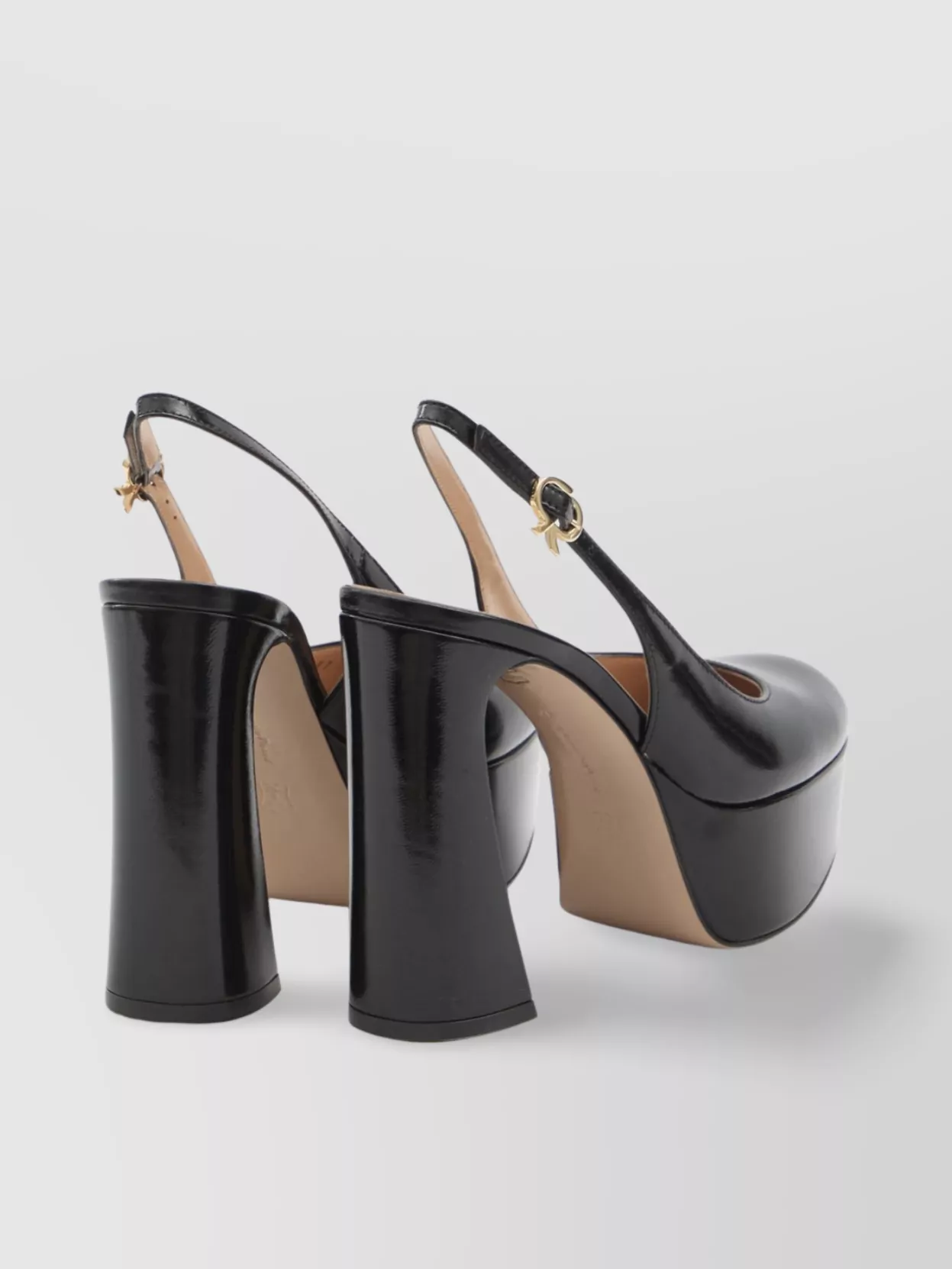 Gianvito Rossi Bessie Slingback Leather Pumps