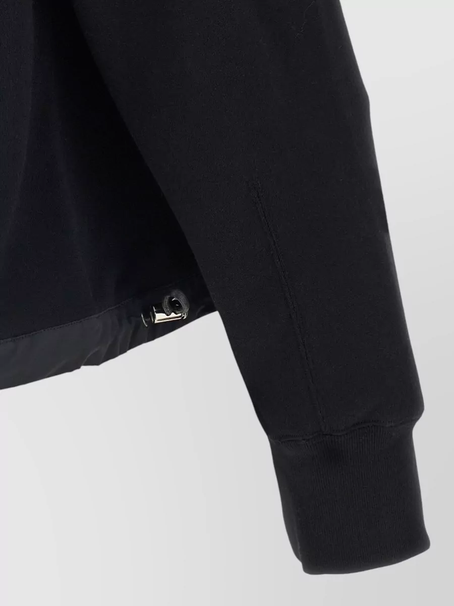 Sacai Ribbed Cotton Zip Hoodie