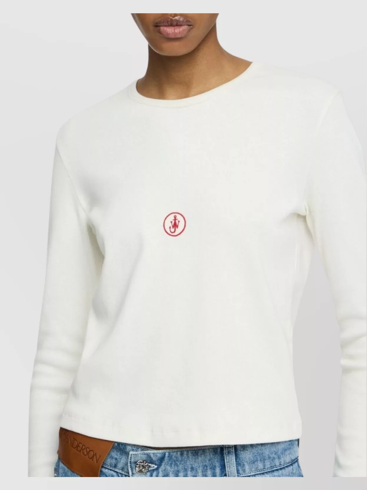 Jw Anderson Crew Neck Long Sleeves Ribbed Cuffs