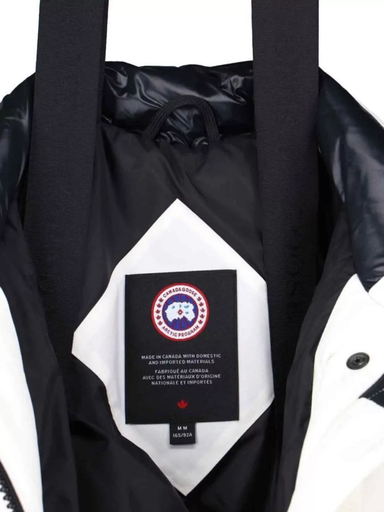Canada Goose Long Hooded Quilted Jacket And Pockets