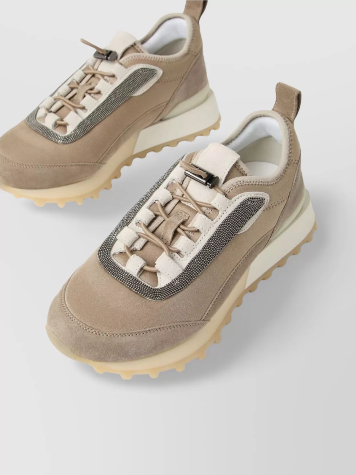 Brunello Cucinelli Chunky Sole Suede Finish Sneakers