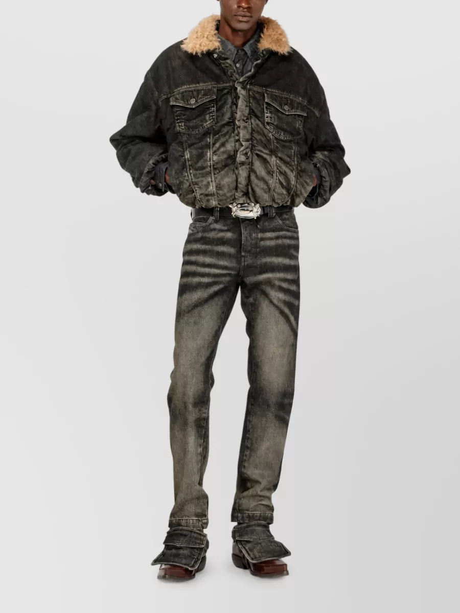 Diesel Ruffled Denim Jacket
